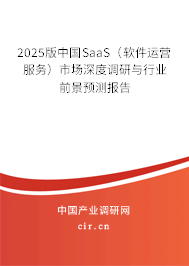 2025版中國SaaS（軟件運營服務）市場深度調(diào)研與行業(yè)前景預測報告