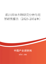 四川焊絲市場研究分析與前景趨勢報告（2025-2031年）