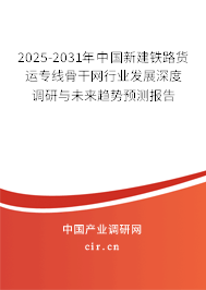 2025-2031年中國新建鐵路貨運專線骨干網(wǎng)行業(yè)發(fā)展深度調(diào)研與未來趨勢預(yù)測報告