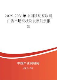 2025-2031年中國移動互聯(lián)網(wǎng)廣告市場現(xiàn)狀及發(fā)展前景報告