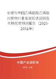 全球與中國乙烯醋酸乙烯酯共聚物行業(yè)發(fā)展現(xiàn)狀調(diào)研及市場前景預(yù)測報告（2025-2031年）