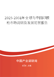 2025-2031年全球與中國印模槍市場調(diào)研及發(fā)展前景報告