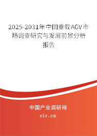 2025-2031年中國重載AGV市場調(diào)查研究與發(fā)展前景分析報告