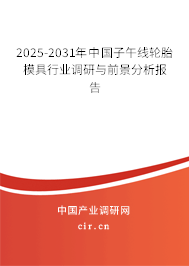 2025-2031年中國子午線輪胎模具行業(yè)調研與前景分析報告
