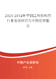2025-2031年中國工程膠粘劑行業(yè)發(fā)展研究與市場前景報(bào)告