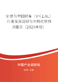 全球與中國轎車（V≤1.0L）行業(yè)發(fā)展調(diào)研與市場前景預(yù)測報告（2025年版）
