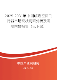 2025-2031年中國臨近空間飛行器市場(chǎng)現(xiàn)狀調(diào)研分析及發(fā)展前景報(bào)告（已下架）