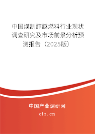中國煤制醇醚燃料行業(yè)現(xiàn)狀調(diào)查研究及市場前景分析預(yù)測報告（2025版）