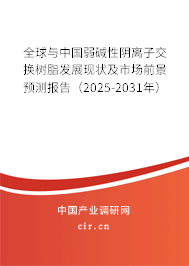 全球與中國弱堿性陰離子交換樹脂發(fā)展現(xiàn)狀及市場前景預(yù)測報告（2025-2031年）
