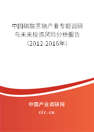 中國(guó)磷酸三鈉產(chǎn)業(yè)專(zhuān)題調(diào)研與未來(lái)投資風(fēng)險(xiǎn)分析報(bào)告（2012-2016年）