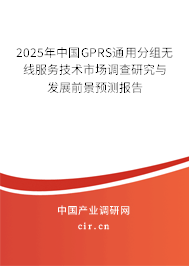 2025年中國GPRS通用分組無線服務(wù)技術(shù)市場調(diào)查研究與發(fā)展前景預(yù)測報告