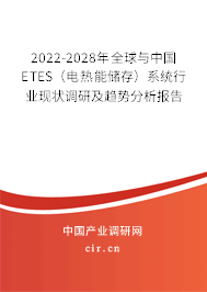 2022-2028年全球與中國ETES（電熱能儲存）系統(tǒng)行業(yè)現(xiàn)狀調(diào)研及趨勢分析報告