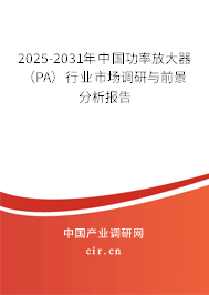 2025-2031年中國功率放大器（PA）行業(yè)市場調(diào)研與前景分析報告