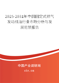 2025-2031年中國固定式燃氣發(fā)動機油行業(yè)市場分析與發(fā)展前景報告