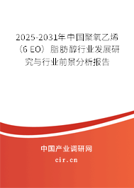 2025-2031年中國聚氧乙烯（6 EO）脂肪醇行業(yè)發(fā)展研究與行業(yè)前景分析報告