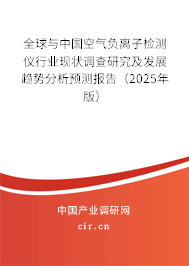 全球與中國空氣負(fù)離子檢測(cè)儀行業(yè)現(xiàn)狀調(diào)查研究及發(fā)展趨勢(shì)分析預(yù)測(cè)報(bào)告（2025年版）