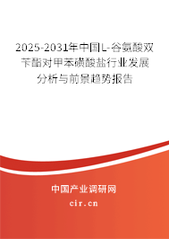 2025-2031年中國(guó)L-谷氨酸雙芐酯對(duì)甲苯磺酸鹽行業(yè)發(fā)展分析與前景趨勢(shì)報(bào)告