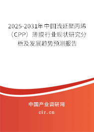 2025-2031年中國流延聚丙烯（CPP）薄膜行業(yè)現(xiàn)狀研究分析及發(fā)展趨勢預測報告