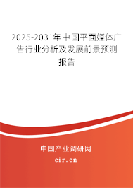 2025-2031年中國平面媒體廣告行業(yè)分析及發(fā)展前景預(yù)測報(bào)告