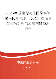 2025年版全球與中國染料敏化太陽能電池（DSC）市場專題研究分析與發(fā)展前景預(yù)測報(bào)告