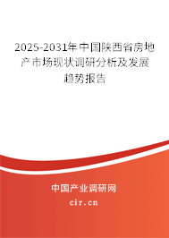 2025-2031年中國陜西省房地產(chǎn)市場現(xiàn)狀調(diào)研分析及發(fā)展趨勢報告