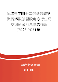 全球與中國十二烷基硫酸鈉-聚丙烯酰胺凝膠電泳行業(yè)現(xiàn)狀調(diào)研及前景趨勢報告（2025-2031年）