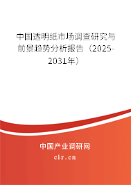 中國透明紙市場調(diào)查研究與前景趨勢分析報告（2025-2031年）