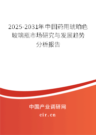 2025-2031年中國藥用琥珀色玻璃瓶市場研究與發(fā)展趨勢分析報告