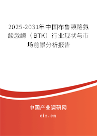 2025-2031年中國(guó)布魯頓酪氨酸激酶（BTK）行業(yè)現(xiàn)狀與市場(chǎng)前景分析報(bào)告