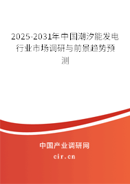 2025-2031年中國潮汐能發(fā)電行業(yè)市場調(diào)研與前景趨勢預(yù)測
