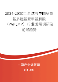 2024-2030年全球與中國(guó)多氨基多醚基亞甲基膦酸（PAPEMP）行業(yè)發(fā)展調(diào)研及前景趨勢(shì)