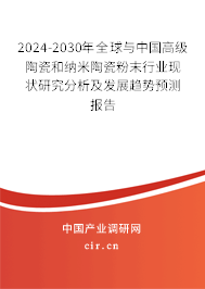 2024-2030年全球與中國高級陶瓷和納米陶瓷粉末行業(yè)現(xiàn)狀研究分析及發(fā)展趨勢預(yù)測報告
