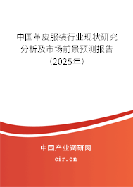 中國革皮服裝行業(yè)現(xiàn)狀研究分析及市場前景預(yù)測報(bào)告（2025年）