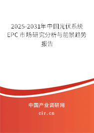 2025-2031年中國(guó)光伏系統(tǒng)EPC市場(chǎng)研究分析與前景趨勢(shì)報(bào)告