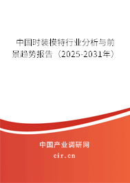 中國時裝模特行業(yè)分析與前景趨勢報告（2025-2031年）
