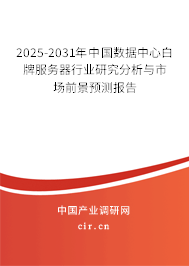 2025-2031年中國數(shù)據(jù)中心白牌服務器行業(yè)研究分析與市場前景預測報告
