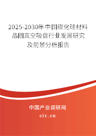 2025-2030年中國碳化硅材料晶圓真空吸盤行業(yè)發(fā)展研究及前景分析報(bào)告