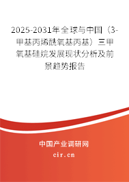 2025-2031年全球與中國（3-甲基丙烯酰氧基丙基）三甲氧基硅烷發(fā)展現(xiàn)狀分析及前景趨勢報告