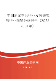 中國測試平臺行業(yè)發(fā)展研究與行業(yè)前景分析報告（2025-2031年）
