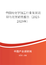 中國電化學加工行業(yè)發(fā)展調(diào)研與前景趨勢報告（2023-2029年）