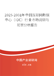 2025-2031年中國(guó)互聯(lián)網(wǎng)數(shù)據(jù)中心（IDC）行業(yè)市場(chǎng)調(diào)研與前景分析報(bào)告