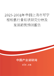 2025-2031年中國上海市寫字樓租售行業(yè)現(xiàn)狀研究分析及發(fā)展趨勢預(yù)測報告