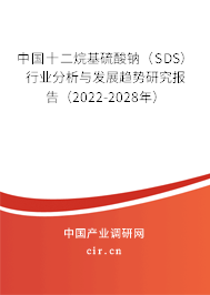 中國十二烷基硫酸鈉（SDS）行業(yè)分析與發(fā)展趨勢研究報告（2022-2028年）