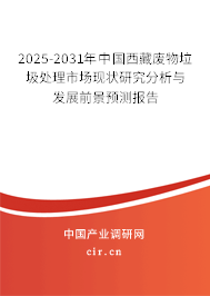 2025-2031年中國西藏廢物垃圾處理市場現(xiàn)狀研究分析與發(fā)展前景預(yù)測報告