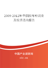2009-2012年中國膠布粉調(diào)查及投資咨詢報告