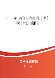 2009年中國軋鍛用鋼行業(yè)市場分析預(yù)測報告