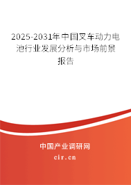 2025-2031年中國叉車動力電池行業(yè)發(fā)展分析與市場前景報告