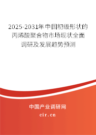 2025-2031年中國初級形狀的丙烯酸聚合物市場現(xiàn)狀全面調(diào)研及發(fā)展趨勢預(yù)測