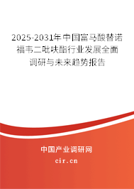 2025-2031年中國富馬酸替諾福韋二吡呋酯行業(yè)發(fā)展全面調(diào)研與未來趨勢報告