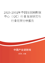 2025-2031年中國(guó)互聯(lián)網(wǎng)數(shù)據(jù)中心（IDC）行業(yè)發(fā)展研究與行業(yè)前景分析報(bào)告